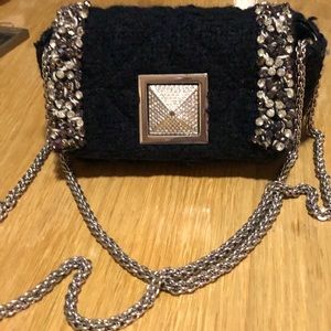 Authentic Sonia Rykiel black jeweled evening bag